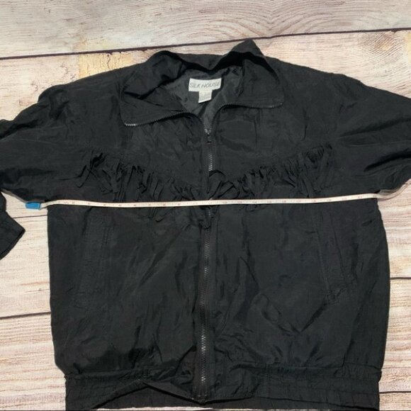 Vintage Silk House Black Fringe Jacket - Picture 10 of 14